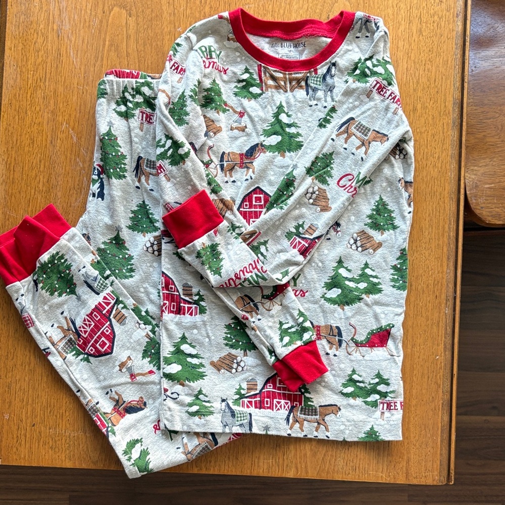 Little Blue House Holiday Pyjamas Sz 10